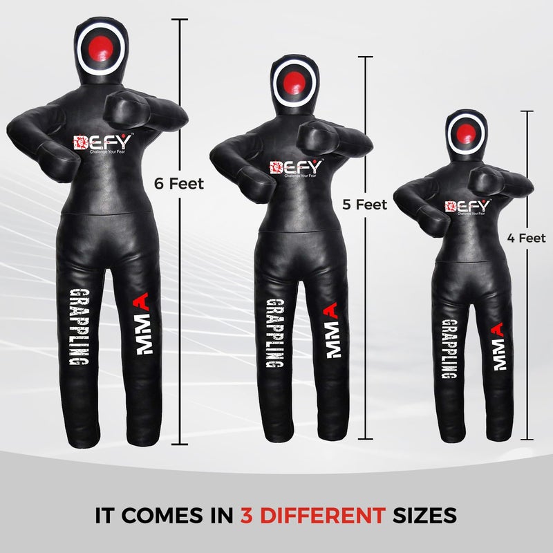 DEFY Challenge Your Fear دمية جيو جيتسو MMA من DEFY فينيل للتدريب على المصارعة كيس ملاكمة جودو فنون القتال (6 أقدام) - Image 4
